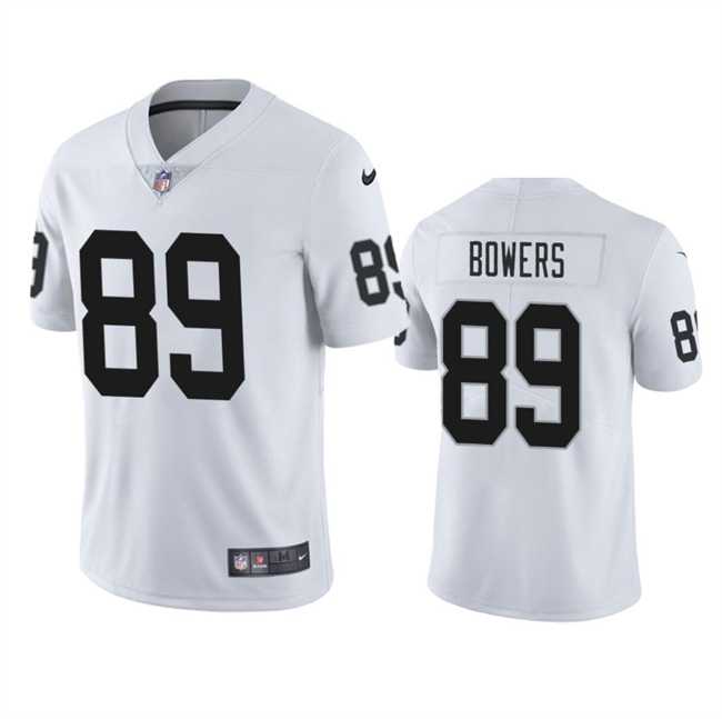 Youth Las Vegas Raiders #89 Brock Bowers White 2024 Draft Vapor Stitched Jersey Dzhi